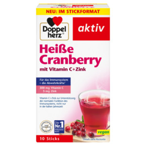 Produktbild von DOPPELHERZ hei&szlig;e Cranberry m.Vit.C+Zink Granulat