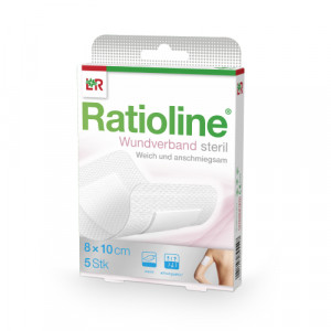 Produktbild von RATIOLINE Wundverband 10x8 cm steril